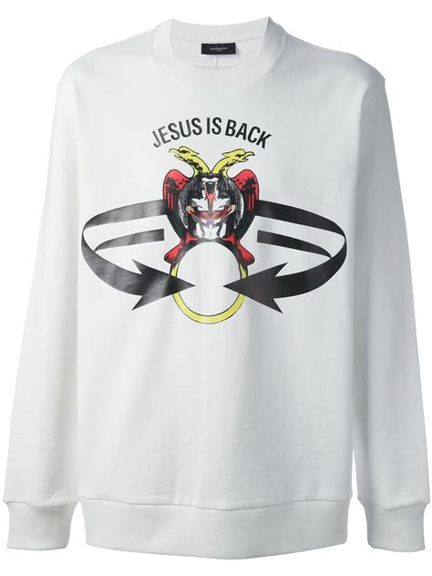 givenchy jesus is back sweatshirt|GIVENCHY Refracted sweatshirt .